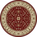 Concord Global 5 ft. 3 in. Chester Flora - Round, Red 97300